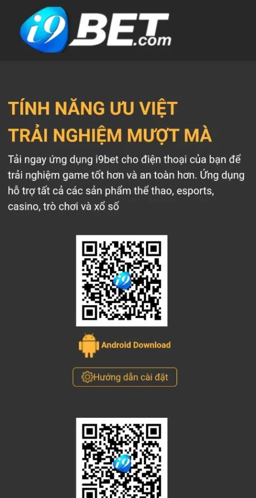 Chọn tải i9BET Android